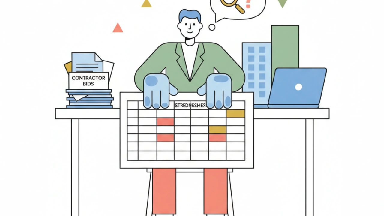 Flat vector illustration about CRE Underwriting Mistakes: How to Spot & Fix Them for commercial real estate professionals