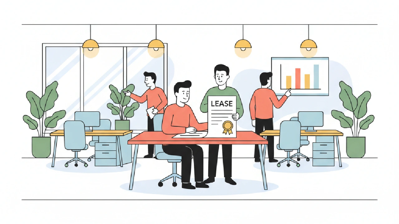 Flat vector illustration about Small Office Operating Expenses Explained — Playbook for commercial real estate professionals