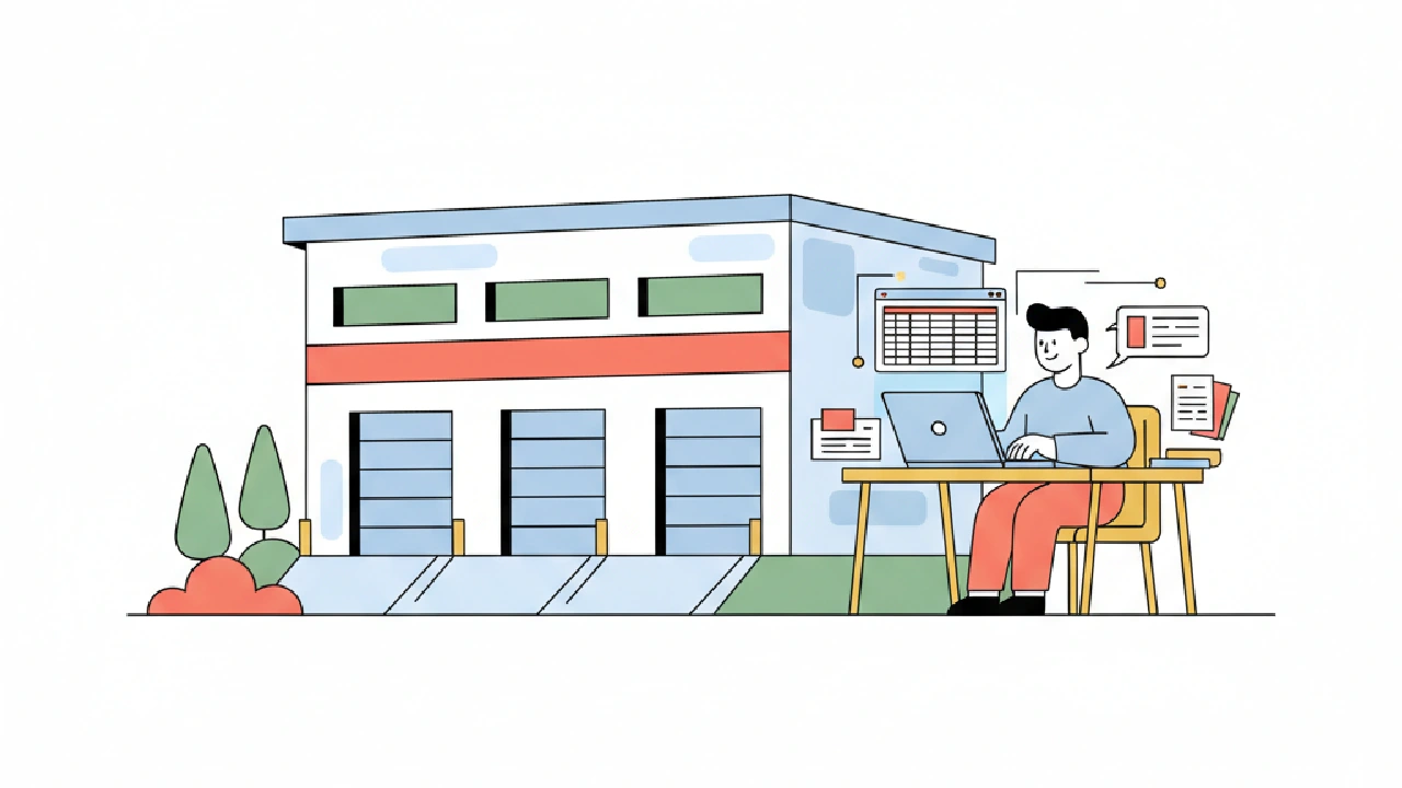 Flat vector illustration about How to underwrite industrial property: small-bay playbook for commercial real estate professio